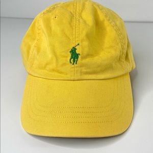 Polo By Ralph Lauren Yellow Polo Baseball Cap One Size Hat